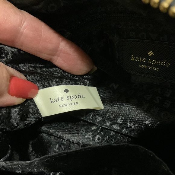 Kate Spade Crossbody Black & White Mindy Blake Avenue Diamond Dot NWOT - Picture 6 of 12